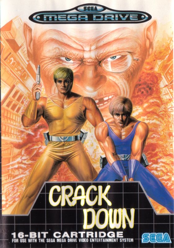 Crack Down box art for Sega Genesis